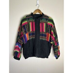 Vintage Rikeli Italian Guatemalan Jacket L XL Western Aztec Rodeo Corduroy